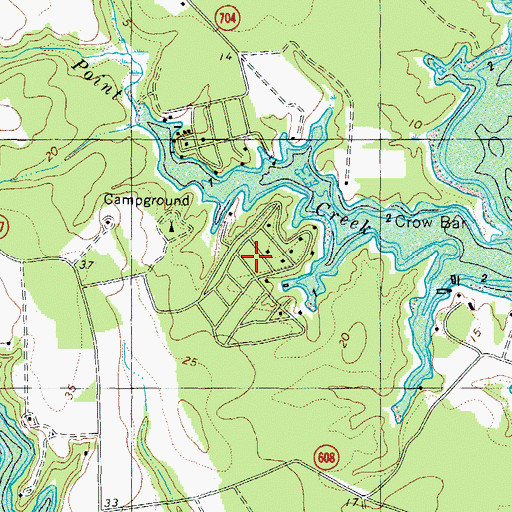 Topographic Map of Shady Harbor Shores, VA