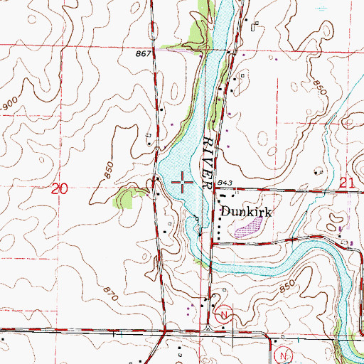 Topographic Map of Dunkirk Millpond 442, WI