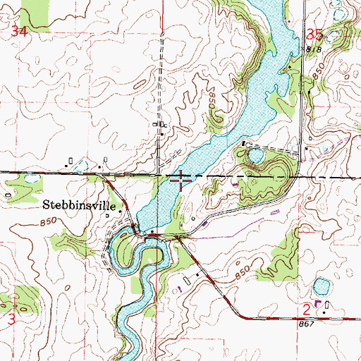 Topographic Map of 450 Reservoir, WI