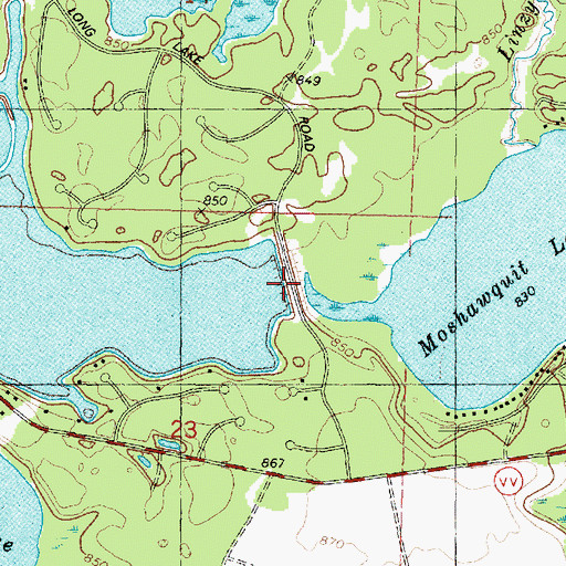 Topographic Map of Legend Lake Number Three 3 WR 543 Dam, WI