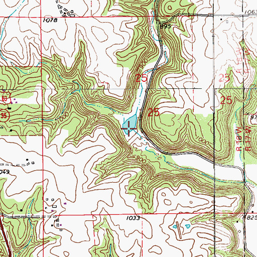 Topographic Map of 4 Reservoir, WI