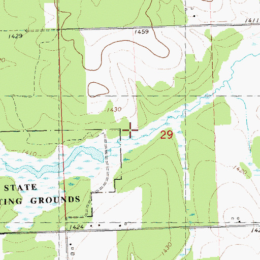 Topographic Map of 9 Reservoir, WI