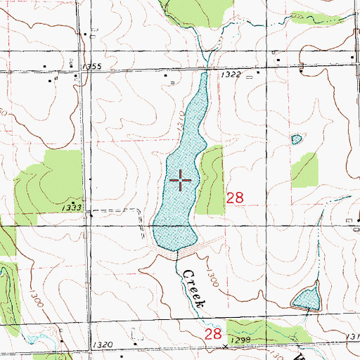 Topographic Map of Winding Creek Rearing Pond 1, WI