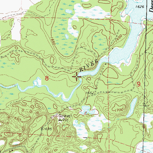 Topographic Map of 72 Reservoir (historical), WI
