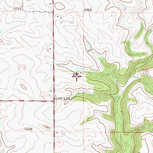 Topographic Map of John G Hoikka G-9526 Dam, WI