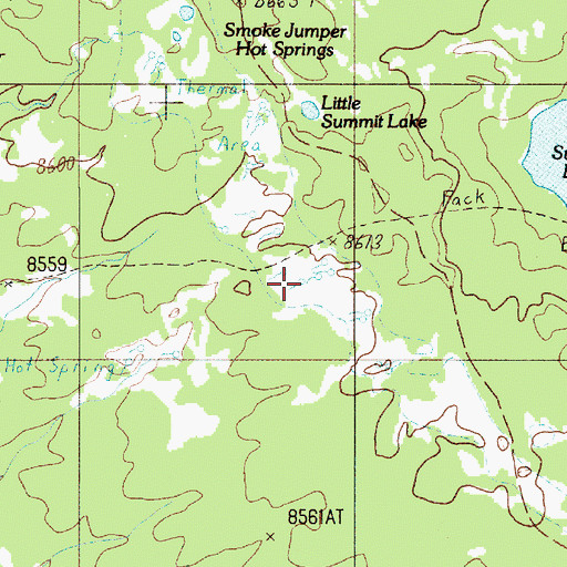 Topographic Map of Summit Lake Hot Springs, WY