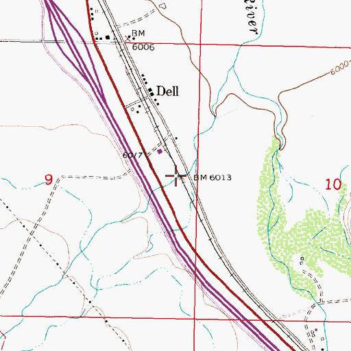 Topographic Map of Big Sheep Creek Bridge, MT