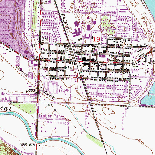 Topographic Map of Beaver Street Southern Baptist Church, OK