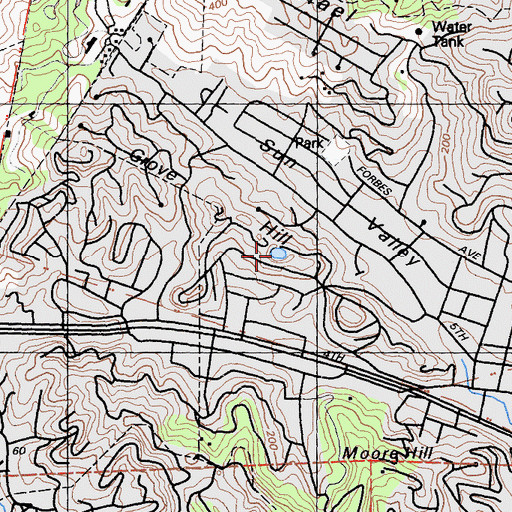 Topographic Map of Forbes Hill Reservoir, CA