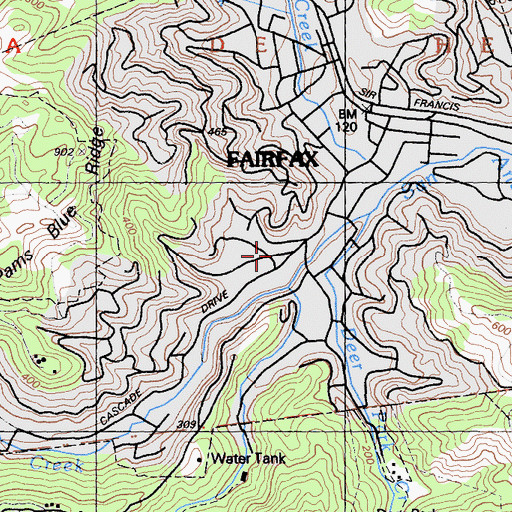 Topographic Map of Doc Edgar Park, CA
