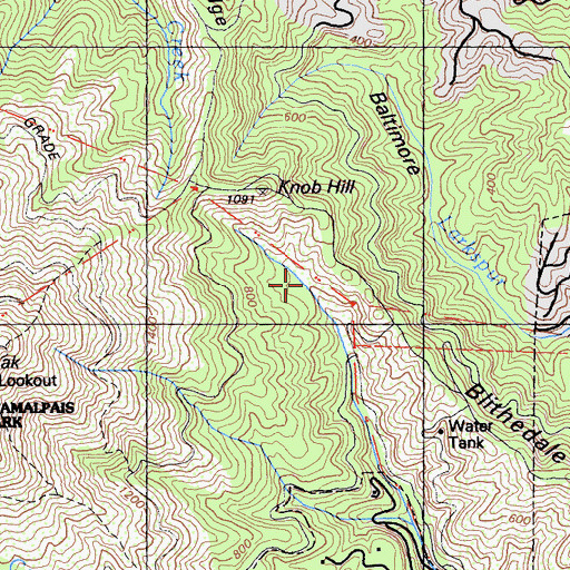 Topographic Map of Corte Madera Trail, CA