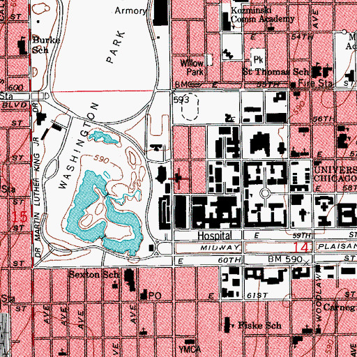 Topographic Map of Duchossois Center for Advanced Medicine, IL