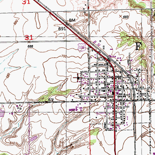 Topographic Map of Table Grove School (historical), IL