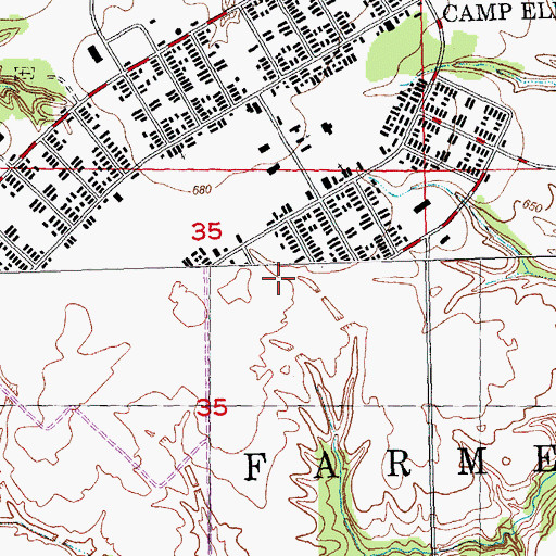 Topographic Map of Camp Ellis (historical), IL