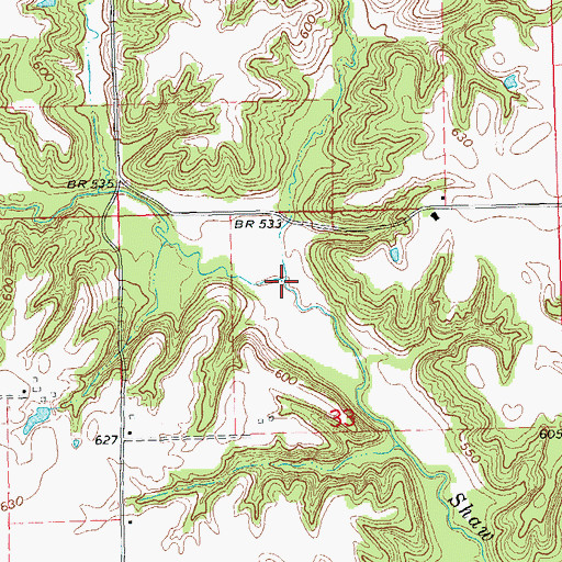 Topographic Map of Piersols Run, IL