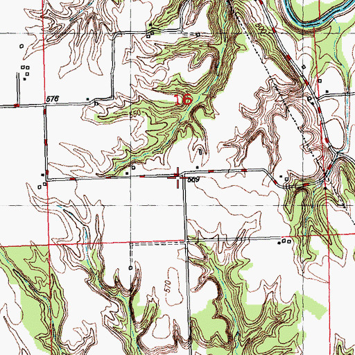 Topographic Map of Fish School (historical), IL
