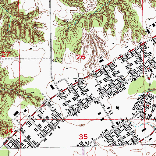 Topographic Map of Hawthorne School (historical), IL