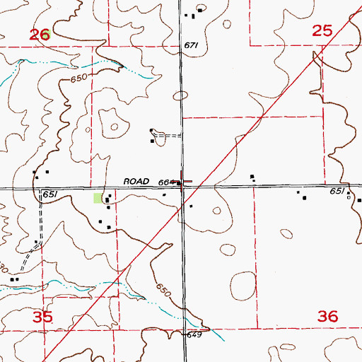 Topographic Map of Bronk School (historical), IL