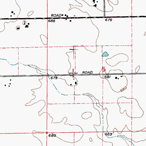 Topographic Map of Weeks School (historical), IL