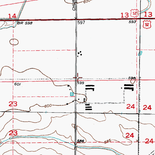Topographic Map of Booth School (historical), IL