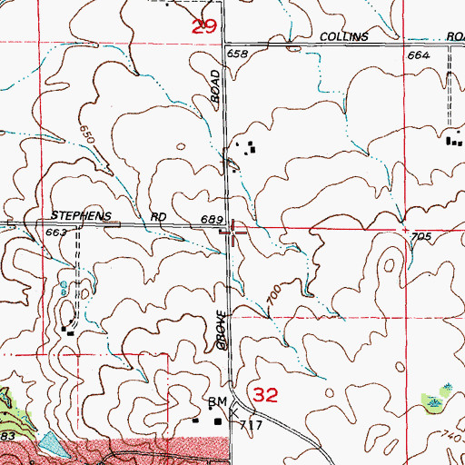 Topographic Map of Russell School (historical), IL