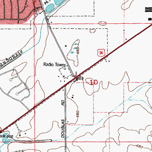 Topographic Map of Squires School (historical), IL