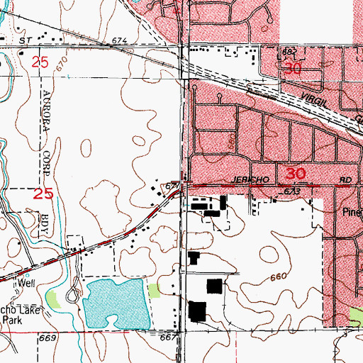 Topographic Map of Maple Grove School (historical), IL