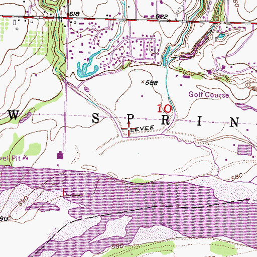Topographic Map of Indian Springs Elementary School, OK