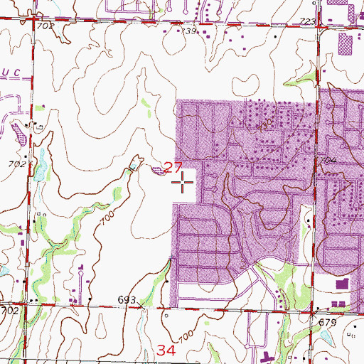 Topographic Map of Leisure Park Elementary School, OK