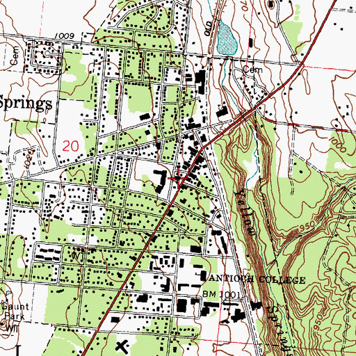 Topographic Map of First Presbyterian Church, OH