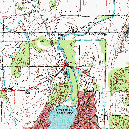 Topographic Map of Northups Mill (historical), IL