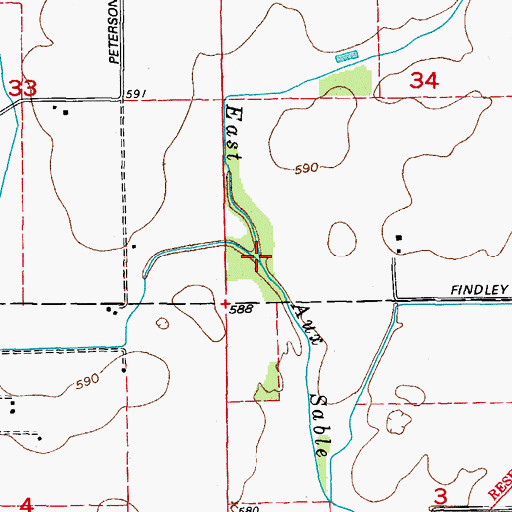 Topographic Map of Little Slough Creek, IL