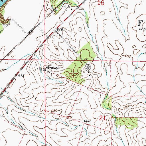 Topographic Map of Pappoose Grove, IL