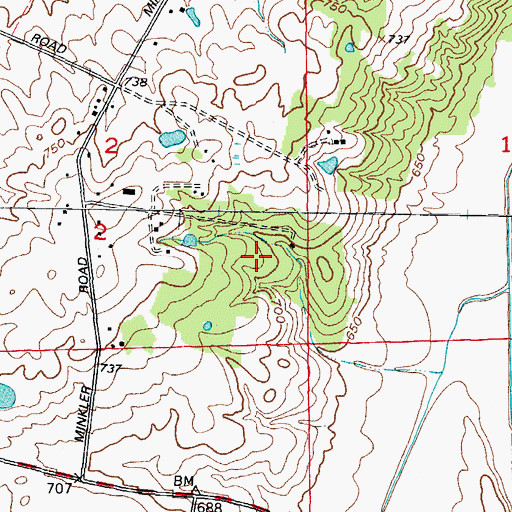 Topographic Map of Specie Grove, IL
