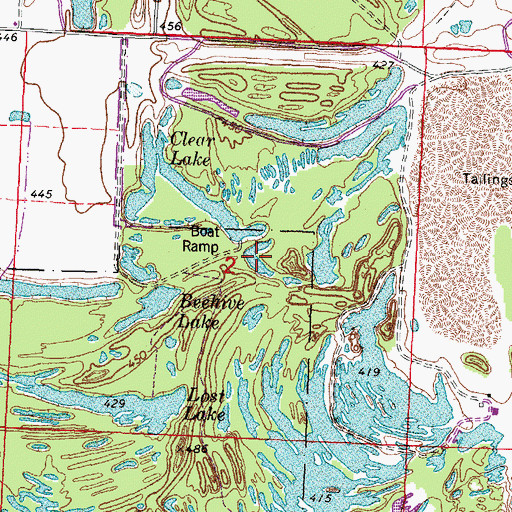 Topographic Map of Cottonwood Lake, IL