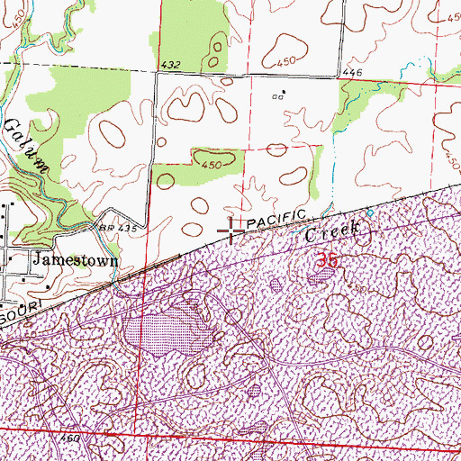 Topographic Map of Galum Station (historical), IL