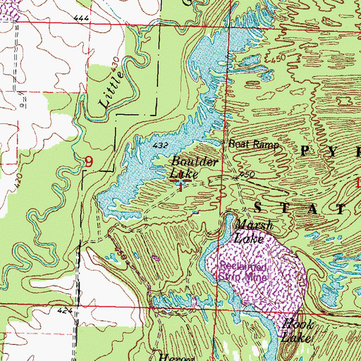 Topographic Map of Little Pond, IL