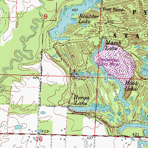Topographic Map of Oak Lake, IL