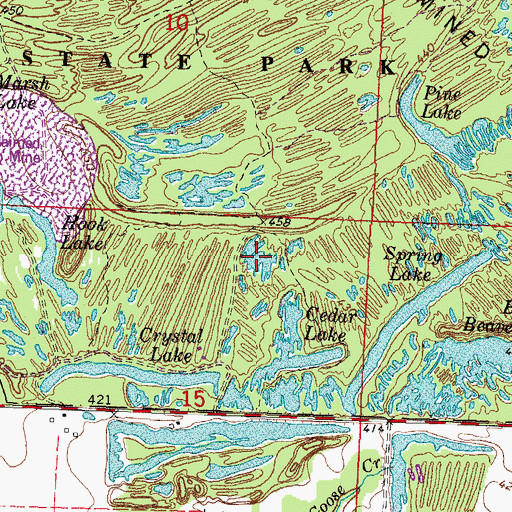 Topographic Map of Serene Lake, IL