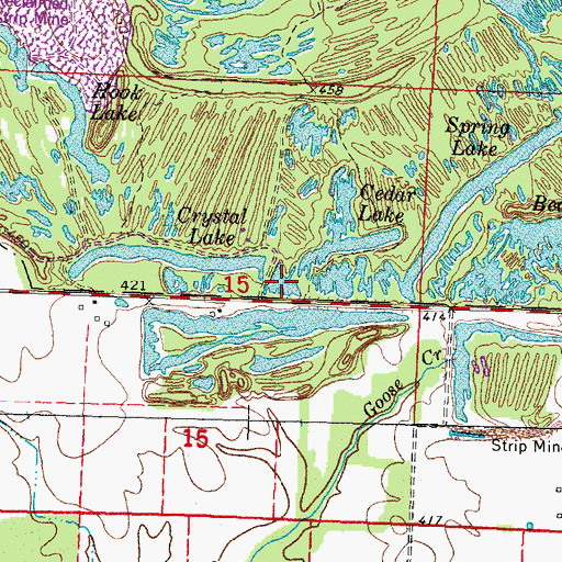 Topographic Map of Willow Lake, IL