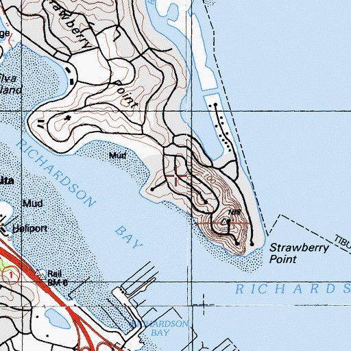 Topographic Map of Harbor Point, CA