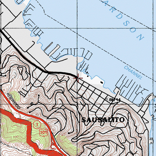 Topographic Map of Dunphy Park, CA