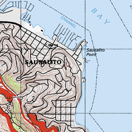 Topographic Map of First Presbyterian Church (historical), CA