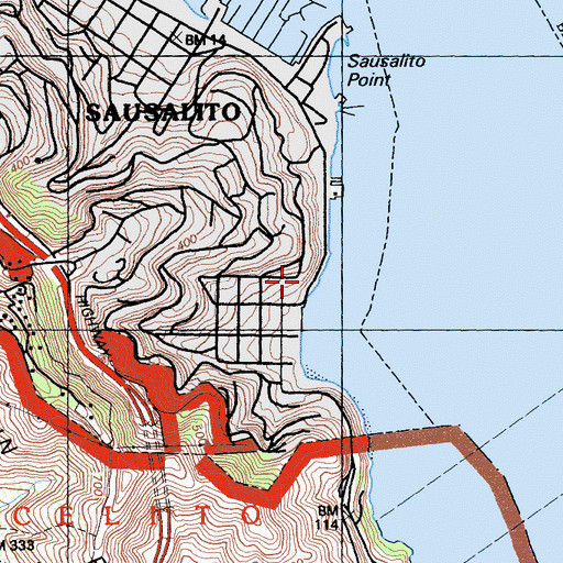 Topographic Map of Tiffany Park, CA