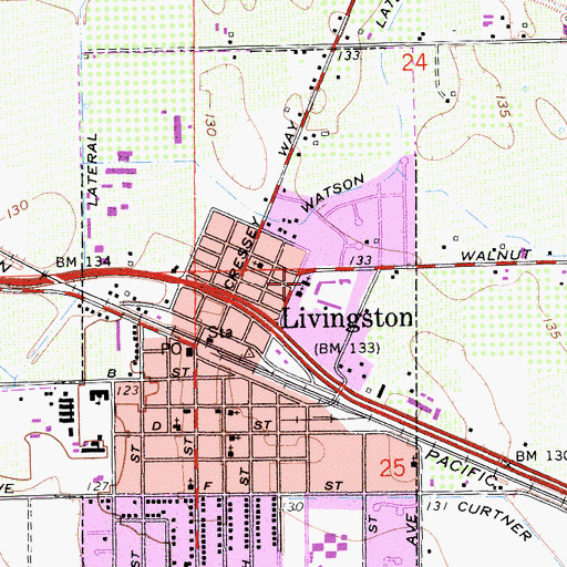 Topographic Map of Saint Judes Roman Catholic Church, CA