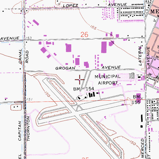 Topographic Map of Macready Park, CA