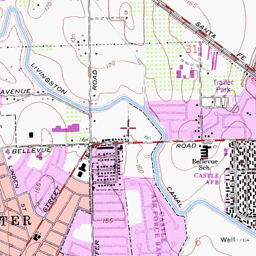 Topographic Map of Osborn Park, CA