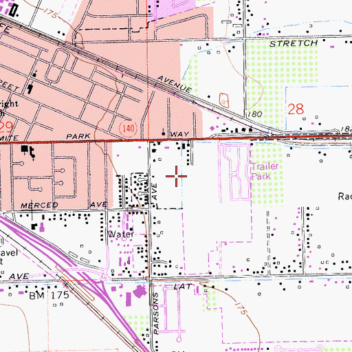 Topographic Map of Joe Herb Park, CA