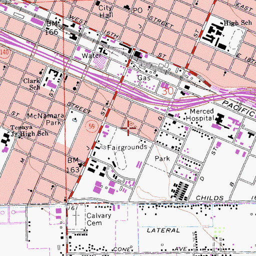 Topographic Map of Iglesia Bautista de la Comunidad, CA