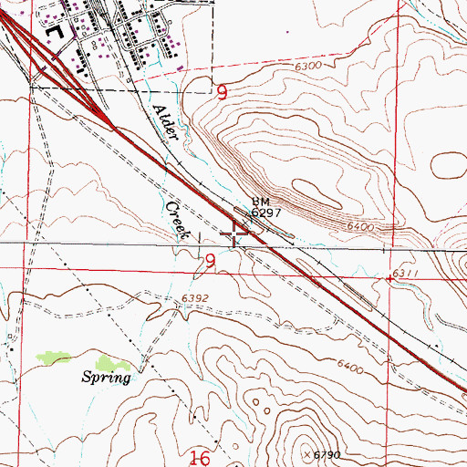 Topographic Map of Great Northern Railway Historical Marker, MT